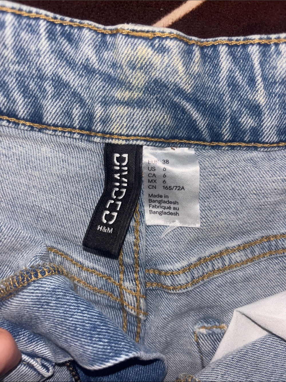 H&M Light Blue Denim Shorts - Distressed Edge - Picture 2 of 3